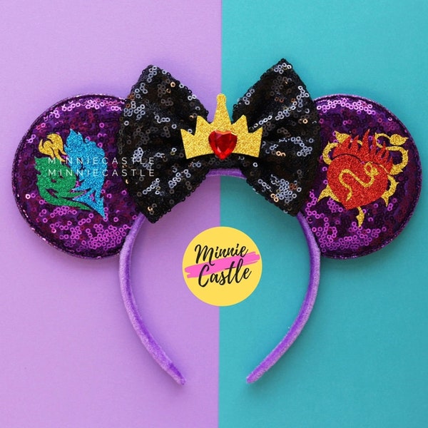 Descendant Ears, Descendant Mickey Ears, Minnie ears, Mickey ears, Mouse Ears Headband, Halloween Ears, Halloween Costume Ears