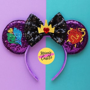 Descendant Ears, Descendant Mickey Ears, Minnie ears, Mickey ears, Mouse Ears Headband, Halloween Ears, Halloween Costume Ears