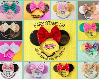 Mickey Ohren, Minnie Ohren, Baby und Kleinkinder Minnie Ohren, Maus Ohren mit Gummiband, Maus Ohren mit verstellbarem elastischen Stirnband