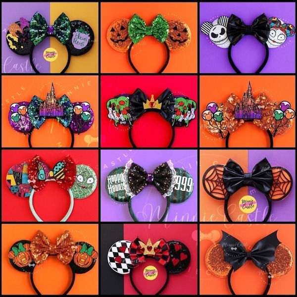 Mickey Ears Halloween, Halloween Mickey Ears, Minnie Ears, Halloween Ears, Halloween Costume Mouse Ears, Mickey Ears, Mouse Ears Headband