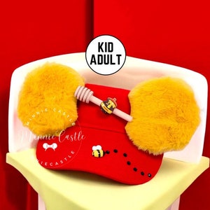 Bear Pooh Visor, Mouse Ear Visor, Mickey Ears Visor for Boys & Men, Minnie Ear Sun Visor for Adults and Kids, Character Ears