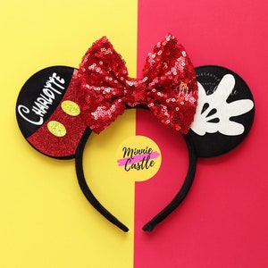 Personalized Mickey Ears, Mickey Ears, Personalized Mouse Ears, Minnie Ears, Minnie Ears with Your Name, Mouse Ears Headband