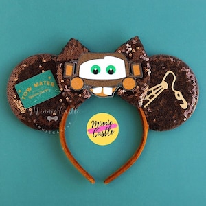 Tow Mater Mickey Ears, Mickey Ears, Cars Mouse Ears, Tow Mater Ears, Minnie Ears, Mouse Ears headband, Mickey Ears, Characters Ears