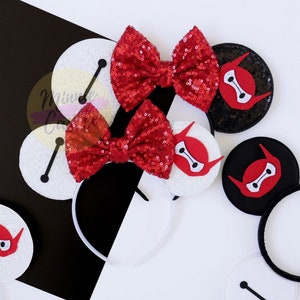 Minnie ears, Big Hero Mickey Ears, Mickey Ears, Super Hero Mouse Ears Headband, Character Mouse Ears