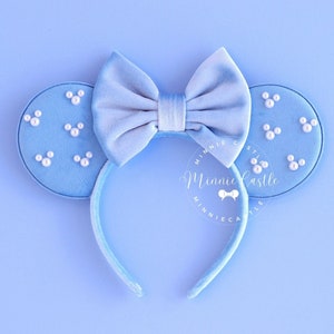 Mickey Pearls Ears, Mickey Ears, Minnie Ears, Sky Blue Ears, Mouse Ears Headband, Velvet Mickey Ears, Pink Ears, Mickey Ears, Mouse Ears