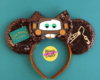 Tow Mater Mickey Ears, Mickey Ears, Cars Mouse Ears, Tow Mater Ears, Minnie Ears, Mouse Ears headband, Mickey Ears, Characters Ears