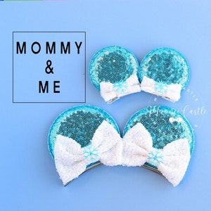 Queen Ice Ears, Mickey Ears Hair Clips, Mickey Ears,  Mouse Ears, Mickey Ears, Princess Ears, Minnie Ears, Mouse Ears Hair Clips
