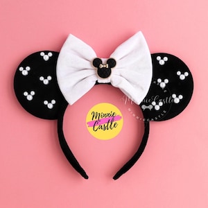 Orejas de Mickey Pearl, orejas de Mickey, orejas de Minnie perla, orejas de Minnie Charm Mouse, orejas de Minnie, diadema de orejas de ratón de terciopelo, regalos de orejas de Mickey