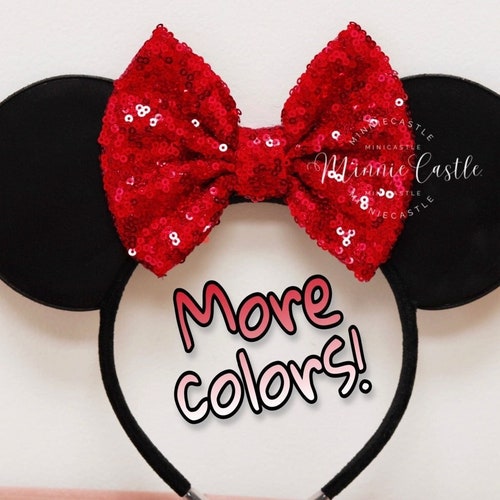 Minnie ears, Minnie mouse ears, Disney Mickey mouse ears headband, Mickey ears for adult and kids, Disney ears, Mickey ears, velvet, sequins