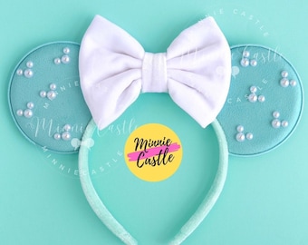 Mickey Pearls Ears, Mickey Ears, Minnie Ears, Seafoam Mouse Ears Headband, Velvet Mickey Ears, Black Mickey Ears, Minnie Ears