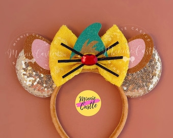 Gus Mouse Mickey Ears, Gus Gus Ears, Minnie Ears, Mickey Ears, Cinderell Mouse Ears, Gus Minnie Ears, Mouse Ears Headband, Characters Ears
