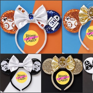 Galaxy Wars Mickey Ears, Mickey Ears, Robot Mouse Ears, Minnie Ears, Mouse Ears Headband, Metal Robot Mickey Ears, Characters Ears