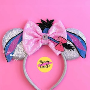 Eyore Mickey Ears, Donkey Mickey Ears, Pooh Bear Mouse Ears, Mickey Ears, Minnie Ears, Blue Donkey Mouse Ears Headband, Characters Ears