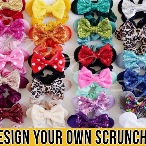 Minnie ear Scrunchie, Minnie Mouse Ear Scrunchies, Mickey Scrunchies, Disney Scrunchie, Mouse Ears Scrunchies,