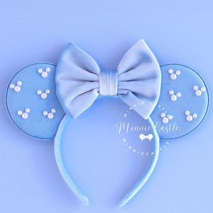 Mickey Pearls Ears, Mickey Ears, Minnie Ears, Sky Blue Ears, Mouse Ears Headband, Velvet Mickey Ears, Pink Ears, Mickey Ears, Mouse Ears