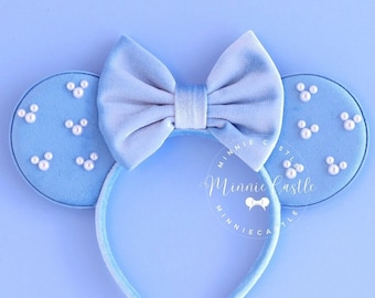 Mickey Pearls Ears, Mickey Ears, Minnie Ears, Sky Blue Ears, Mouse Ears Headband, Velvet Mickey Ears, Pink Ears, Mickey Ears, Mouse Ears