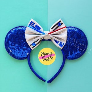 Lightsaber ears, Mickey Ears, Lightsaber Mickey Ears, Minnie Ears, lightsabers Mouse Ears, Movie Characters Ears, Mouse Ears Headband