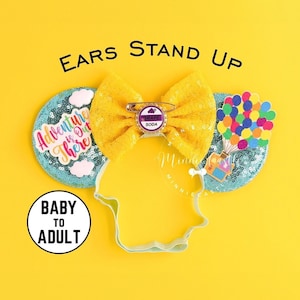 Up Ears, Up Minnie Ears, Mickey Ears, Women Adult Mouse Ears, Minnie Ears, Mouse Ears with Adjustable Elastic Headband for Adult Kids