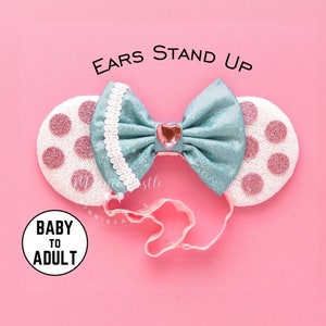 Bo Peep Ears, Little Bo Peep Mickey Ears, Toy Doll Mouse Ears, Mickey Ears, Minnie Ears, Mouse Ears with Elastic Headband, Characters Ears