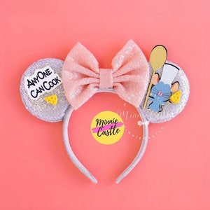 Remy Ears, Mickey Ears, Remy Mickey Ears, Minnie Ears, Remy Mouse Ears, Mouse Ears Headband, Mickey Ears, Characters Ears