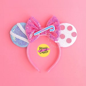Bo Peep Ears, Mickey Ears, Toy Doll Mouse Ears, Little Bo Peep Mickey Ears, Mickey Ears, Minnie Ears, Mouse Ears Headband, Doll Mouse Ears