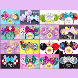 Minnie ears, Mickey ears, Princess Mouse ears, Mickey trip favor, birthday gifts, costume, cosplay, Princess ears for Kids and adult all age