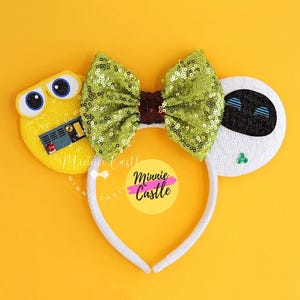 Yellow Robot Ears, Walle Mouse Ears, Mickey Ears, Minnie Ears, Mouse Ears Headband for Kids & Adults, Characters Ears, Eve Mouse Ears