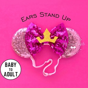 Aurora Ears, Aurora Mickey Ears, Princess Ears, Baby Toddlers Minnie Ears, Minnie Ears, Sleeping Princess Crown Ears, Elastic Headband