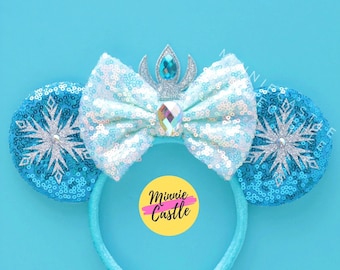 Queen Ice Mickey ears, Mickey Ears, Princess Mouse ears, Minnie Ears, Mouse Ears Headband, Mickey Ears, Characters Mouse Ears