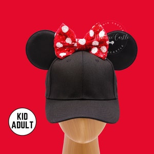 Minnie mouse polka dot ears baseball cap for adults deals