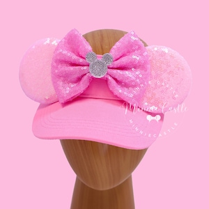 Mickey Visor, Pink Mickey Ears Visor Mouse Charm, Minnie Ears Visor, Mickey Ears, Mickey Ears Hat, ,Mouse Ears Visor, Minnie Ears