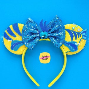 Flounder Mickey Ears, Flounder Mouse Ears, Minnie Ears, Little Mermaid Mouse Ears, Mickey Ears, Flounder Minnie Ears, Characters Ears