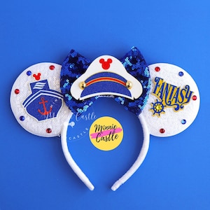 Mickey Cruise Ears, Cruise Mickey Ears, Mickey Ears, Fantasy Cruise Mouse ears, Minnie Ears, Magic Cruise Mouse ears Headband, Nautical ears