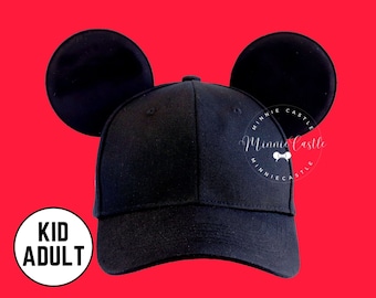 Gorra de béisbol con orejas de Mickey, gorra de béisbol con orejas de Mickey, gorra de béisbol con orejas de ratón para adultos y niños, gorra de béisbol con orejas de Mickey para niño, gorra con orejas de Minnie, gorra con orejas de ratón para hombre