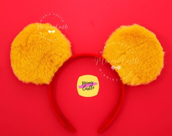 Honey Bear Fuzzy Mouse Ears No Bow for Boys & Men | Fur Costume Headband
