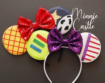 Sheriff Space Cowboy Mouse Ears | Sequin Headband with Bow | Theme Park Accessories
