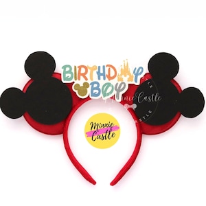 Birthday Boy Ears, Birthday Mickey ears, Boy Men Mouse Ears, Birthday Ears, Mickey Head Mouse Ears, Minnie Ears, Mouse ears headband
