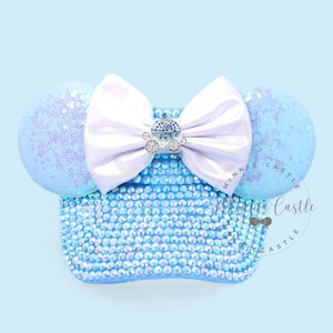Cinderella Mouse Ears Visor: Rhinestone Princess Mickey Hat by Minnie Castle