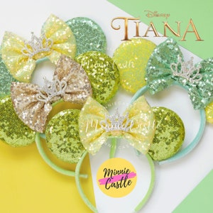 Tian Mickey Ears, Mickey ears, Frog Princess Minnie Ears,  Princess Mickey ears, Mouse Ears Headband, Minnie Ears, Characters Ears