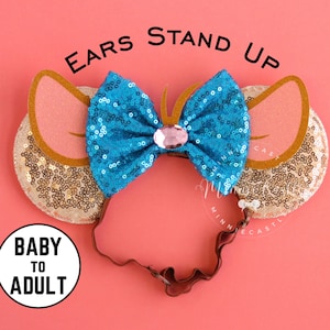 Roo Ears, Mickey ears, Roo Mouse ears, Bear Pooh Friend Ear, Minnie Ears Elastic headband, Mickey Ears for Toddlers to Adults, Comfortable