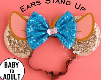 Roo Ears, Mickey ears, Roo Mouse ears, Bear Pooh Friend Ear, Minnie Ears Elastic headband, Mickey Ears for Toddlers to Adults, Comfortable