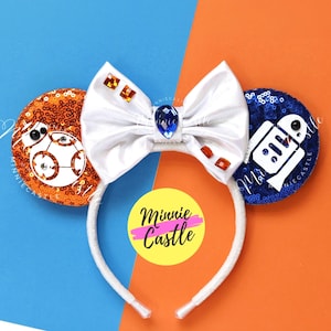 Galaxy Wars Mickey Ears, Mickey Ears, Robot Mouse Ears, Minnie Ears, Mouse Ears Headband, Metal Robot Mickey Ears, Characters Ears