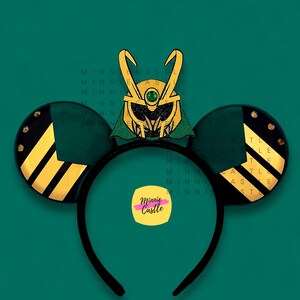 God of Mischief Mouse Ears, Mickey Ears, Boy Mickey Ear, Super Hero Mouse Ears Headband, Characters Ears,  Man Mickey Ears for Adults & Kids