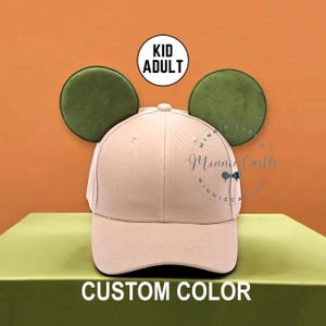 Mouse Ears Cap for Boys, Mickey Ears Hat, US Army Mickey Ears Hat, Custom Color Hat for Adults & Kids, Safari Tour Minnie Ears Baseball Cap