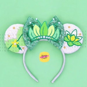Tiana Mouse Ears, Character Cosplay Mickey ears, Minnie Ears, Princess Mouse Ear, Minnie Ears, Characters Ears for Girls, Adults and Kids