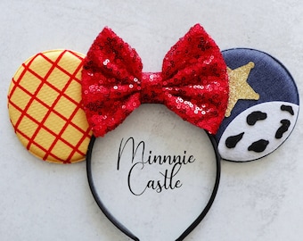 Woody Mickey ears, Woody Ears, Toy Cowboy Mouse Ears, Mickey ears, Woody Mouse Ears, Minnie ears, Mouse Ears Headband, Mickey Ears