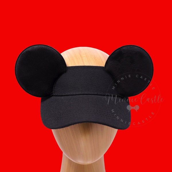 Mickey Visor, Mickey Ears, Boy Mickey Ears Visor, Men Mickey Ears Hat, Black Mickey Visor without Bow, Mouse Ears Visor, Minnie Ears Hat