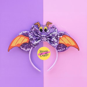 Purple Dragon Mouse Ears | Imagination Headband for Kids & Adults | Theme Park Accessories