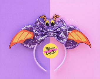 Purple Dragon Mouse Ears | Imagination Headband for Kids & Adults | Theme Park Accessories