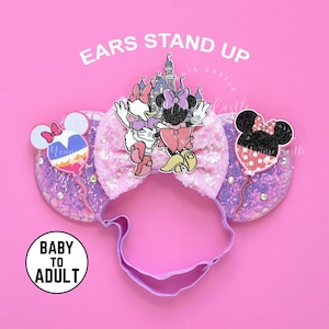 Best Friends Minnie Daisy Mouse Ears, Mickey Ears, Best Friend Minnie Ears, Minnie Daisy Mouse Ears Minnie Ears comfortable Elastic Headband